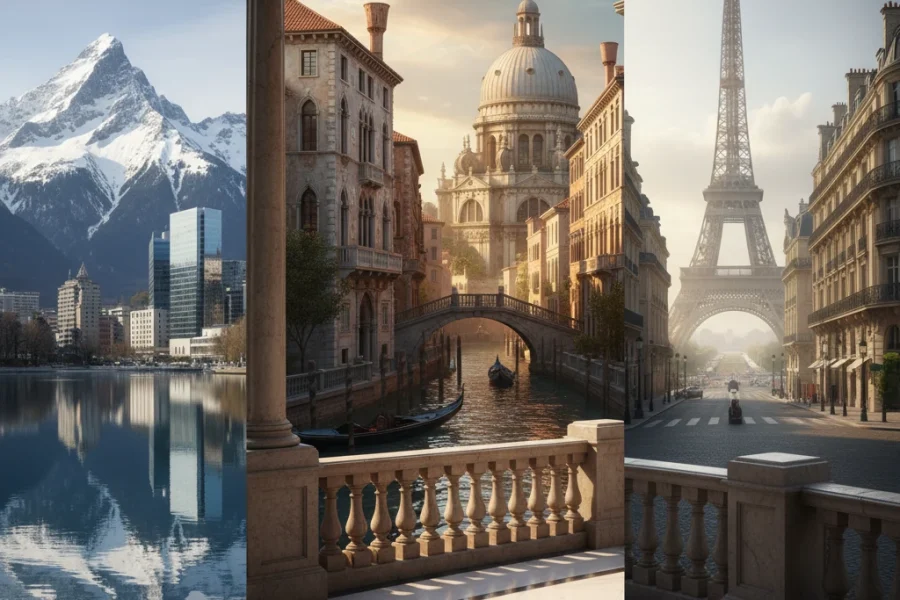 تور تركيبى فرانسه، ايتاليا، سوئیس