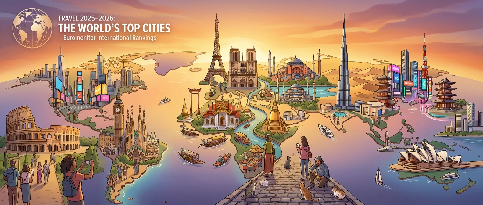 ۱۰ شهر پربازدید جهان در سال ۲۰۲۵